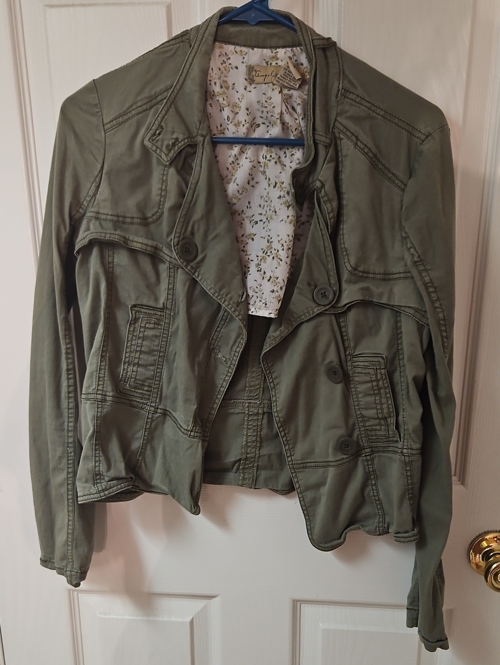 Angel Kiss Olive Green Women's Utility Jacket